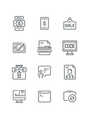 File Security, Flasks, Folder GDPR, Folder, House plan, set of icons for web design, vector illustration