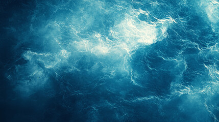 underwater painting digital artwork, illustration artistic brush stokes under water waves blue white high contrast, sea, ocean, underwater blue white dark