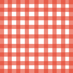 red and white checkered tablecloth
