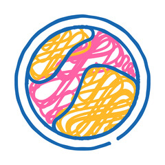 atherosclerosis heart doodle icon sketch vector. atherosclerosis heart sign. isolated symbol illustration