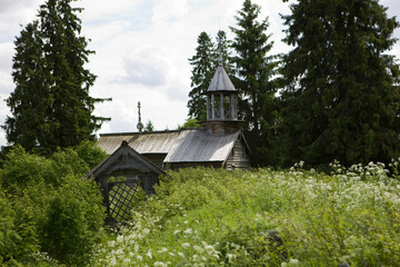 Russia Karelia Kizhi Manga on a cloudy summer day