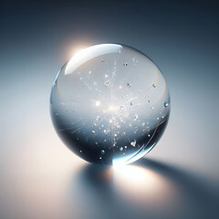 crystal ball on a blue background