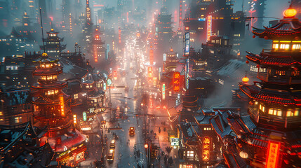 Fototapeta premium futuristic city