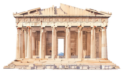 Obraz premium PNG Acropolis of Athens architecture parthenon building.