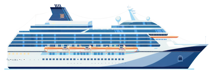 PNG Modern cruise ship illustration