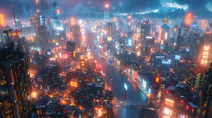 Fototapeta premium futuristic city