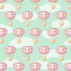 seamless background with balloon