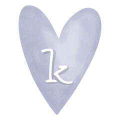 Fototapeta premium blue heart isolated on white