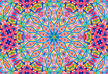 Background with bright colorful stripes, abstract concentric pattern