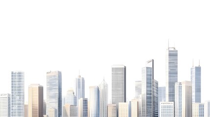 Fototapeta premium Impressive Cityscape With Tall Skyscrapers and Modern Architecture in Bustling Metropolis