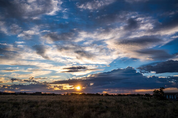 sunrise over the countryside