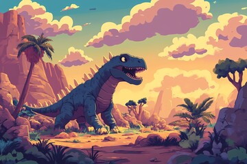 Dinosaur in a Landscape