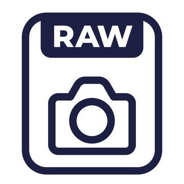 raw file icon with camera