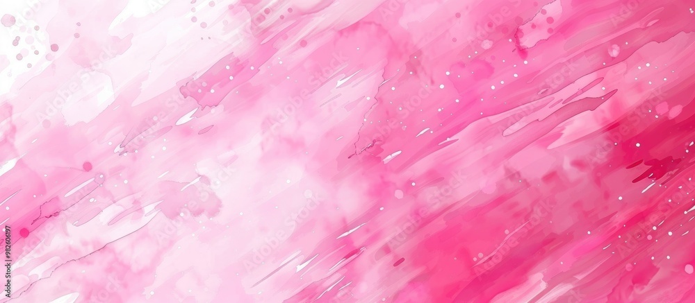 Sticker pink abstract background in watercolor style