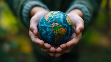 Hands Holding the World - Protecting Our Planet's Future