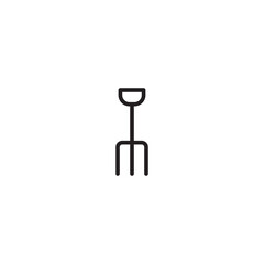 Garden pitchfork icon, farming instrument. Farming equipment. Editable icon.