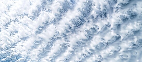 Obraz premium Altocumulus Stratiformis Undulatus Beautiful Wavy White Clouds