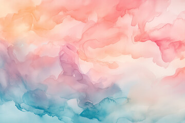 Fototapeta premium Tenderness of dawn in watercolor shades