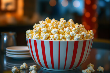 Big Bowl of Popcorn: Buttery, Salty, and Flavored