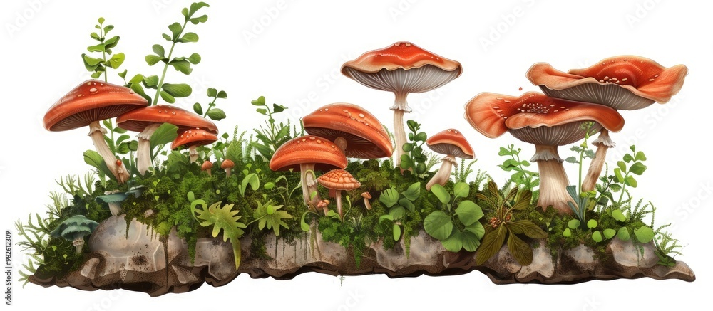 Canvas Prints mushroom background unit isolate