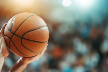 A Player Poised for a Power Slam Dunk with Determination and Passion on the Court of Victory