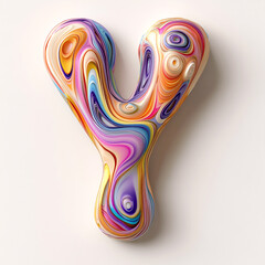 Color creative 3D letter Y design
