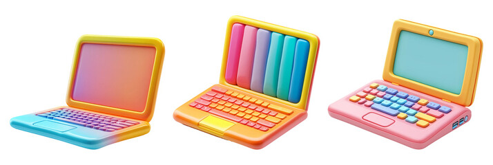 Vibrant Laptop Designs in Pastel and Gradient Colors