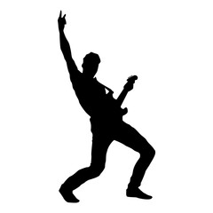 Silhouette Guitarist Man
