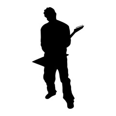 Silhouette Guitarist Man