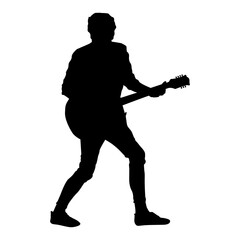 Silhouette Guitarist Man