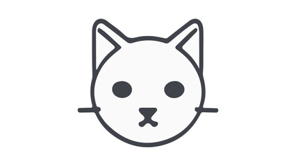 cute cat face illustration