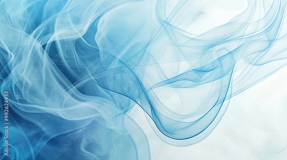 Poster abstract smoke patterns with a smooth gradient background. the ethereal smoke forms an intricate des
