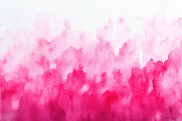 Fototapeta premium An abstract watercolor composition featuring various shades of pink blending into a white background, providing a soft and artistic visual texture for creative applications.