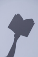 Shadow of a book on the wall