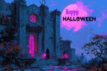 Editable file for a backdrop image with a Halloween theme 