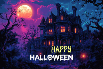 Editable file for a backdrop image with a Halloween theme 