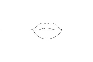 12 Lips continuous one line drawing of isolated outline vector icon.eps