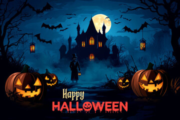 Editable file for a backdrop image with a Halloween theme 