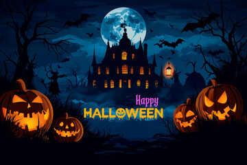 Editable file for a backdrop image with a Halloween theme 