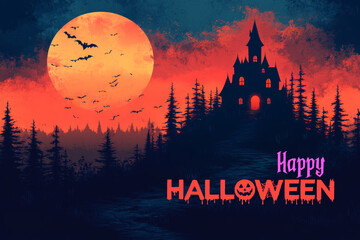 Editable file for a backdrop image with a Halloween theme 