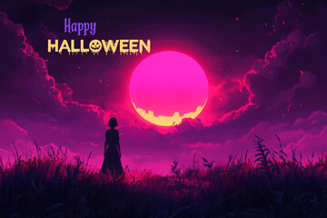 Editable file for a backdrop image with a Halloween theme 