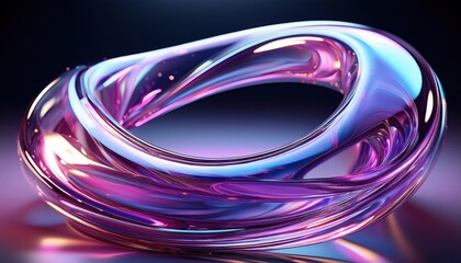 Espiral de Vidro Lavanda com Reflexos Delicados