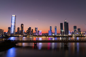 Obraz premium Shenzhen Bay Houhai CBD building scenery, Shenzhen City, Guangdong Province, China