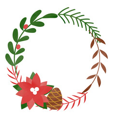 クリスマスの植物のリース　フレーム　