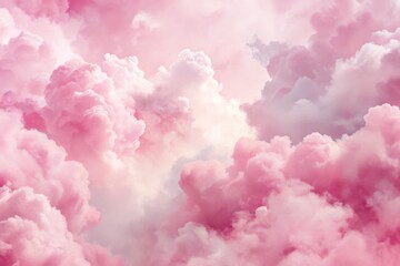 Fototapeta premium Soft Pink Hues Ink Clouds