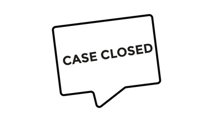 Case closed button web banner templates. Vector Illustration 