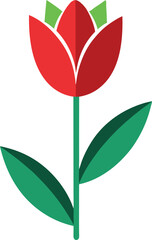 Sleek Minimal Tulip Vector Illustration for Subtle and Chic Designs
