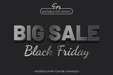 Big Sale Black Friday editable text effect template