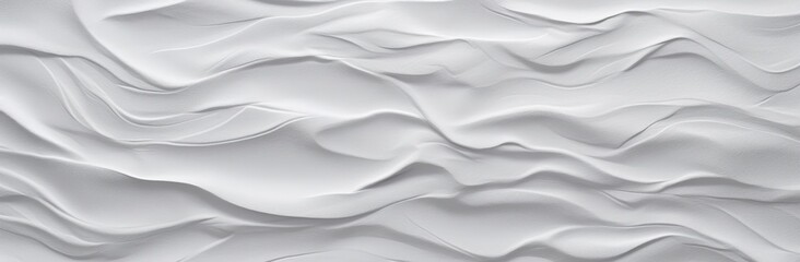 Fototapeta premium Abstract White Wavy Texture Background - Minimal Design