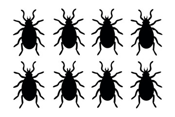 A set of Tick silhouette
